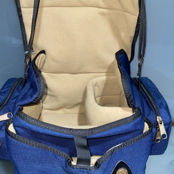 Eddie Bauer Vintage Canvas & Leather Adventure Field Utility Fishing Camera Bag - Picture 12 of 13